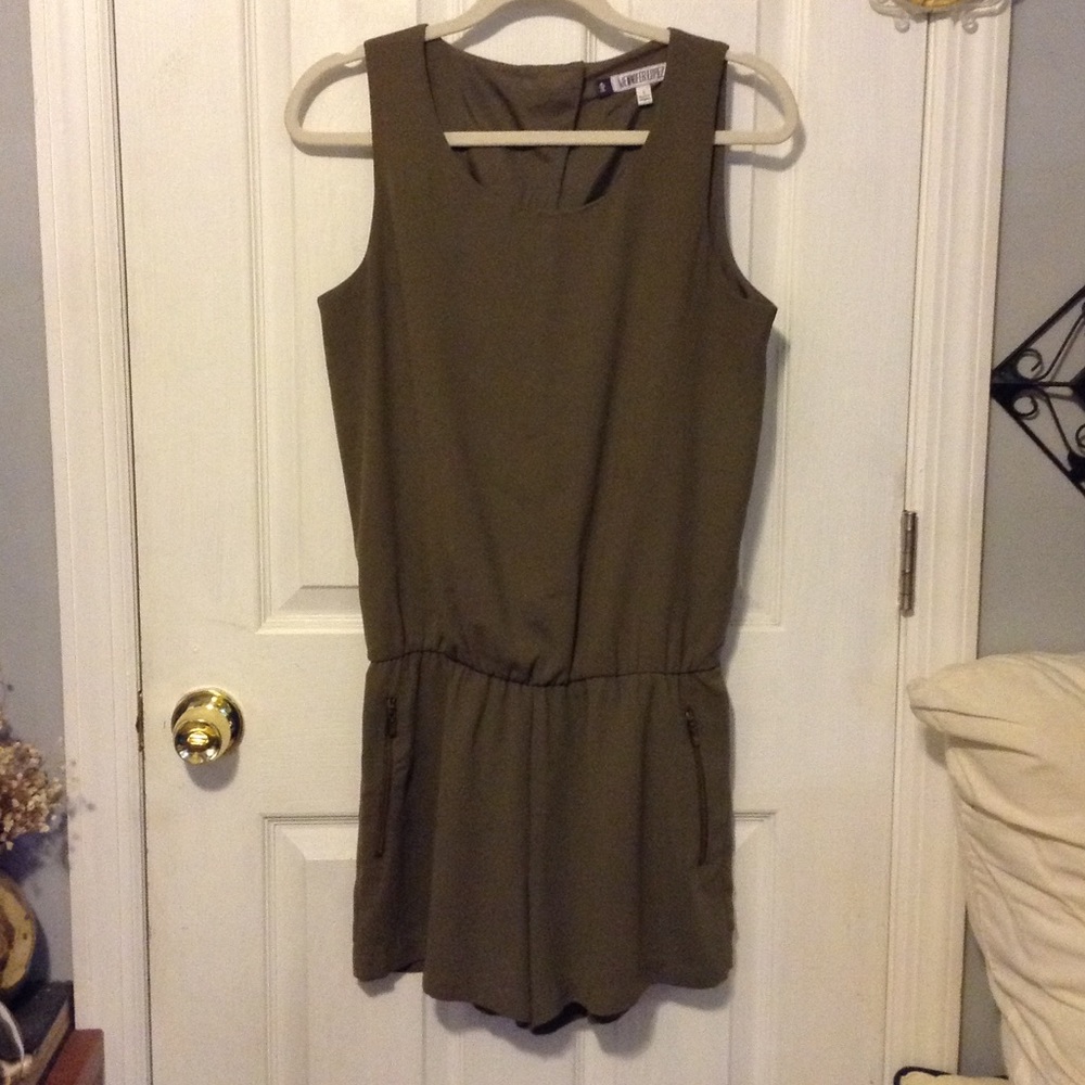 Open back romper short